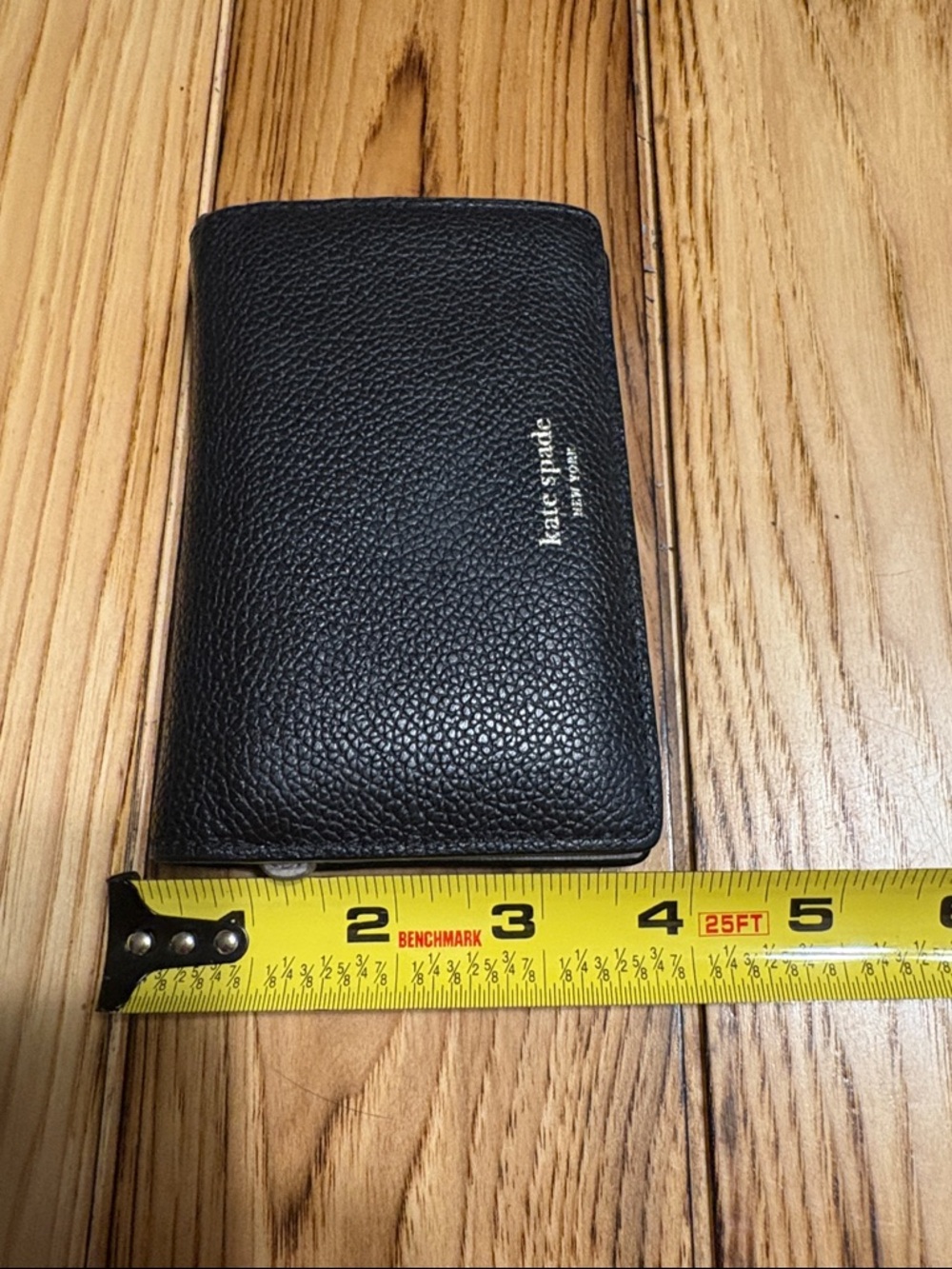 kate spade Black Pebbled Leather Key Card Wallet - Picture 8 of 9